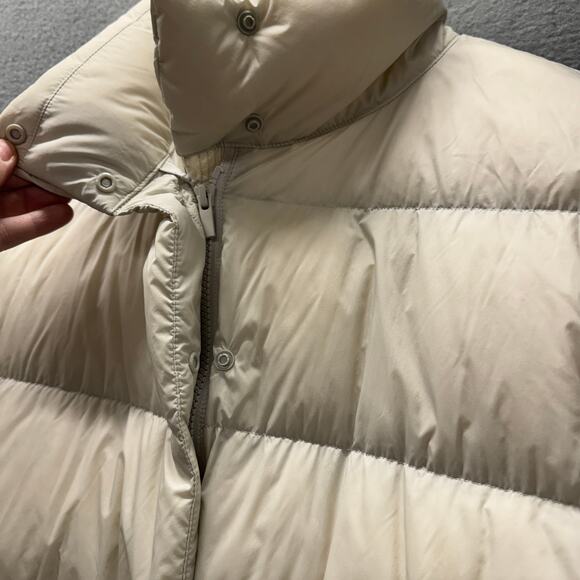 Uniqlo Puffer Jacket Womens Small Off White Full Zip Ultra Light Down - Picture 7 of 7